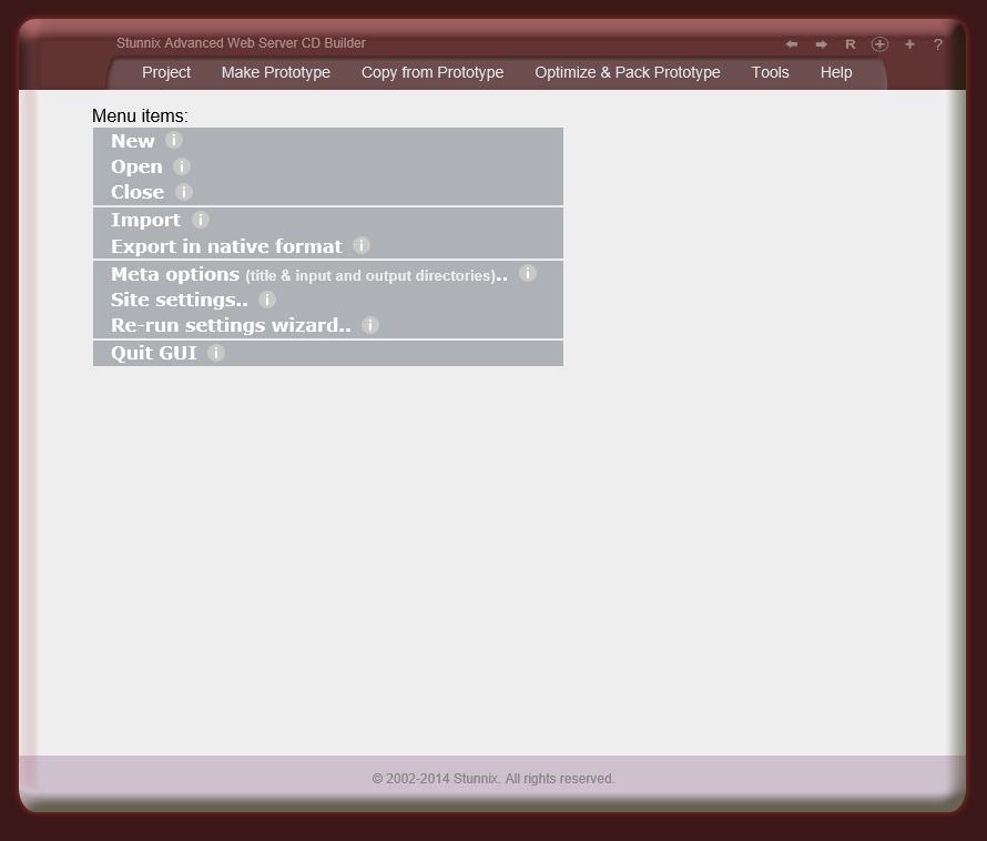 Here is a Project Menu Here is a Project Menu