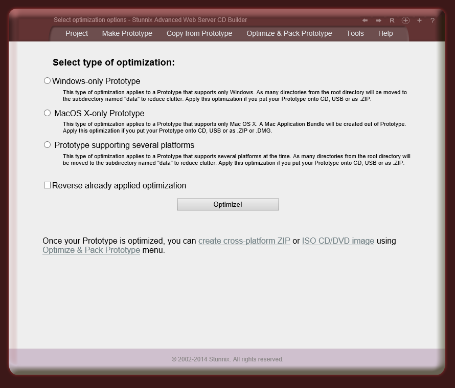 'Optimize directory structure' tool 'Optimize directory structure' tool