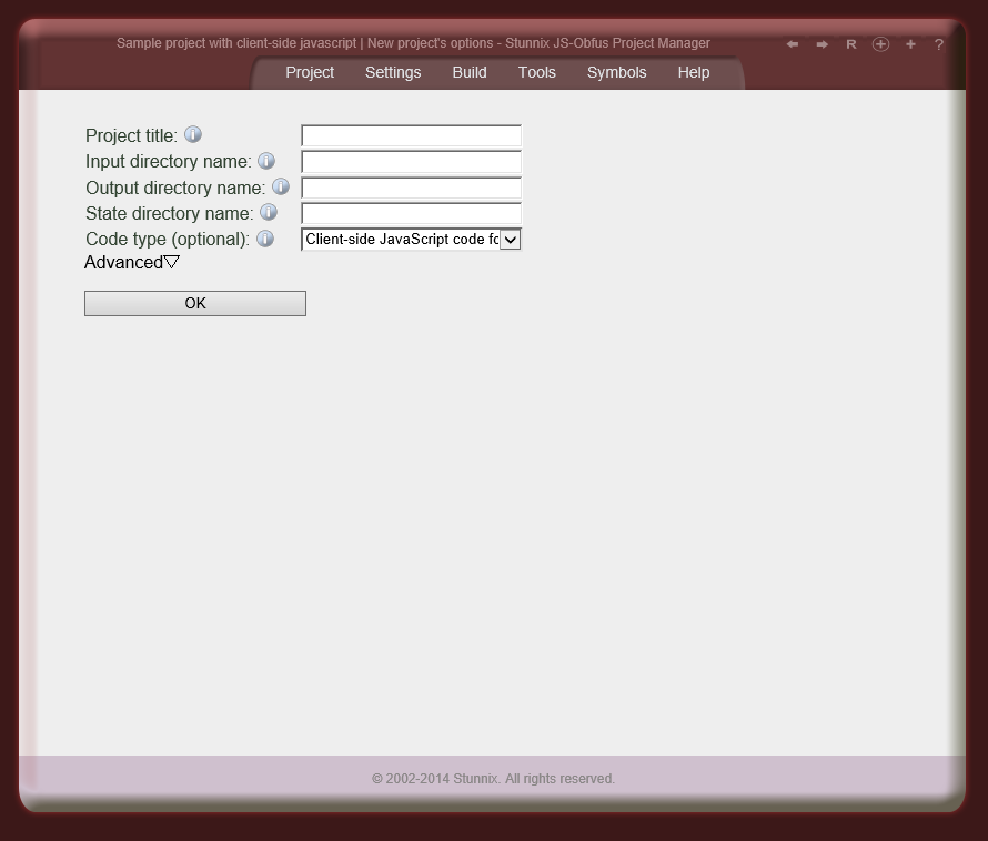 Creating new project Creating new project