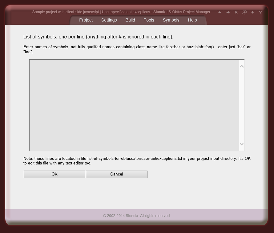 Editing user-specified antiexceptions Editing user-specified antiexceptions