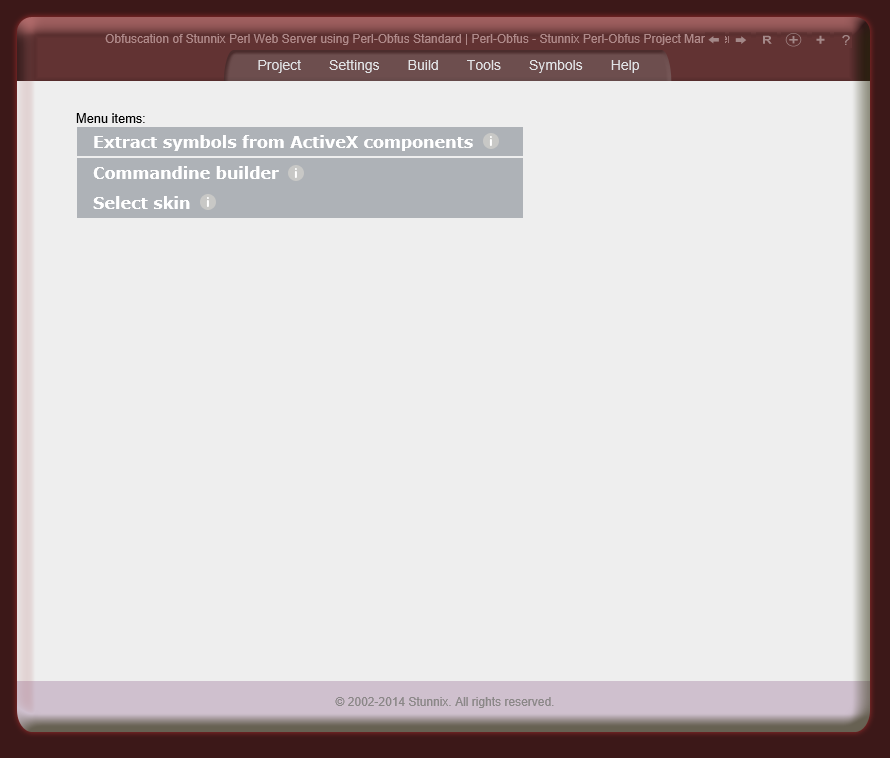 Menu items for Tools menu Menu items for Tools menu