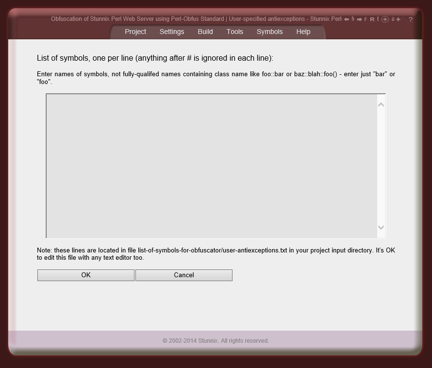 Editing user-specified antiexceptions Editing user-specified antiexceptions
