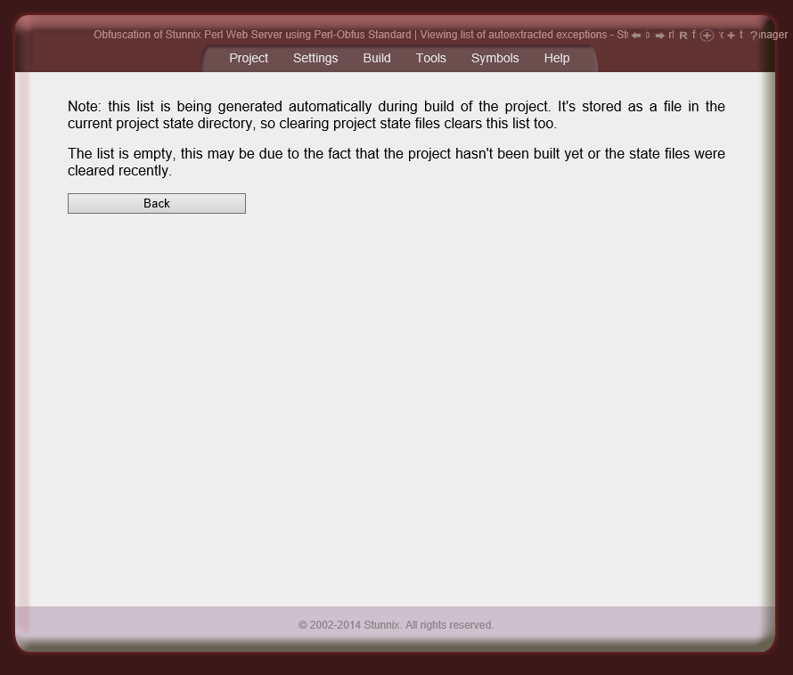 Viewing list of autoextracted exceptions Viewing list of autoextracted exceptions
